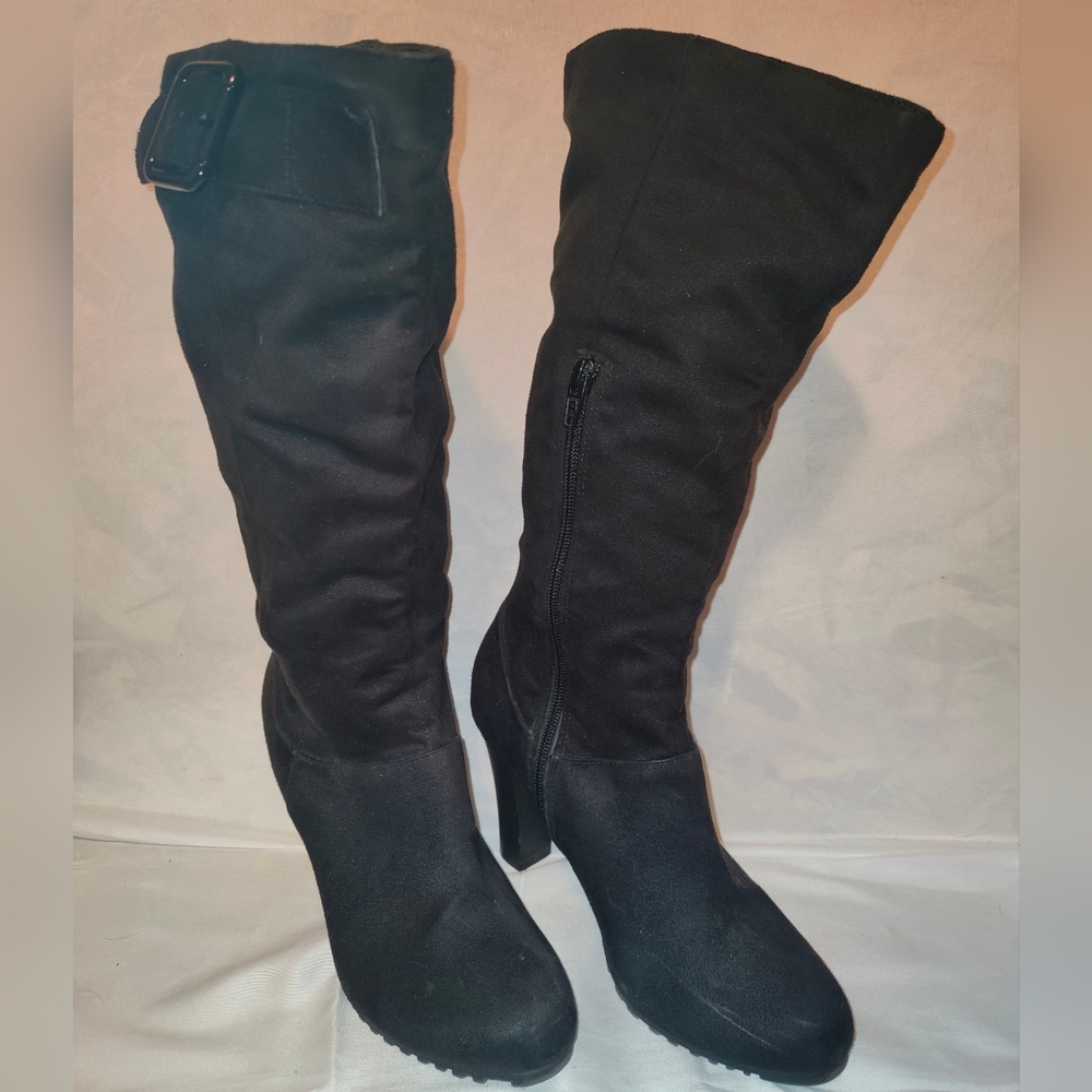 Elegant Black Over the Knee Women's Boots